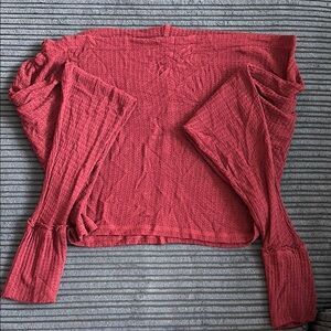 Red Long Sleeve Top
